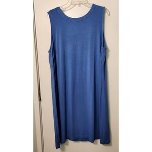 J. Jill Wearever Collection Blue Women's Sleeveless Knee Length Dress Plus 2X